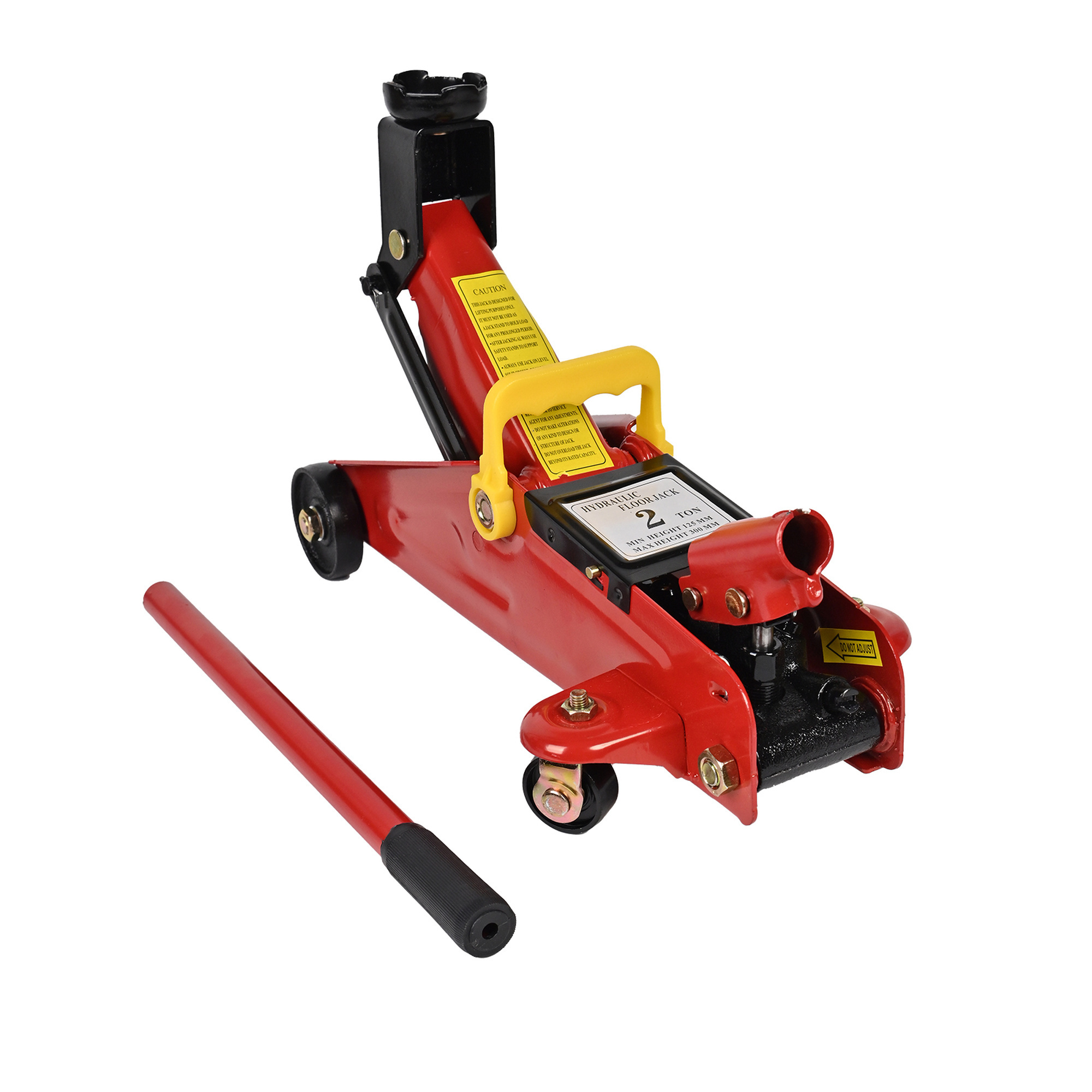 EISEN Low Profile Hydraulic Floor Jack, 2 Ton Capacity, 5.7–13in Lift Range, Red, Model AA095